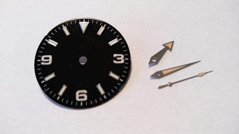 ノンデイト用に選ぶ文字盤と針 Eta24 2手巻き化 時計de娯楽
